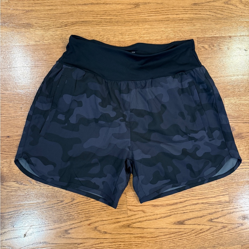 Libian Black Camo Athletic Shorts